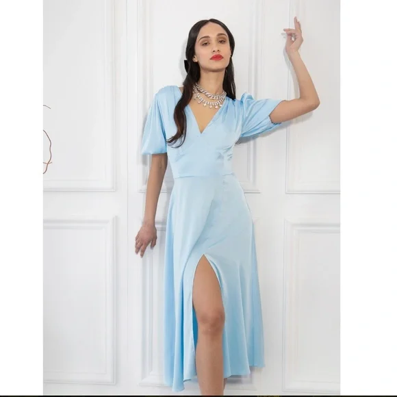 knee length dresses for ladies Alexia Admor Women's Lana Draped Midi Dress, XL main image 1
